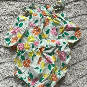 Colorful Fruit Print Baby Matching Set